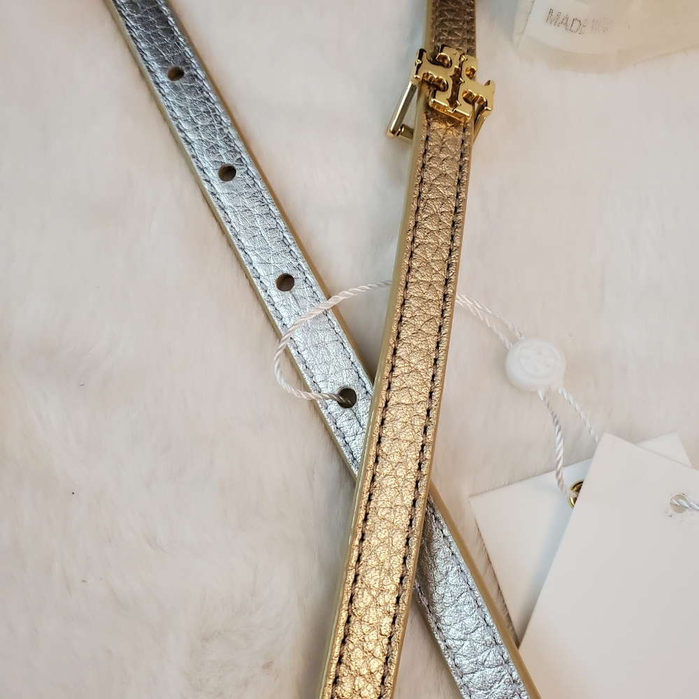 TORY BURCH ⭐️FIRM PRICE!⭐️ NEW! TORY BURCH Reversible Logo Waist Belt 1/2 - Picture 3 of 9